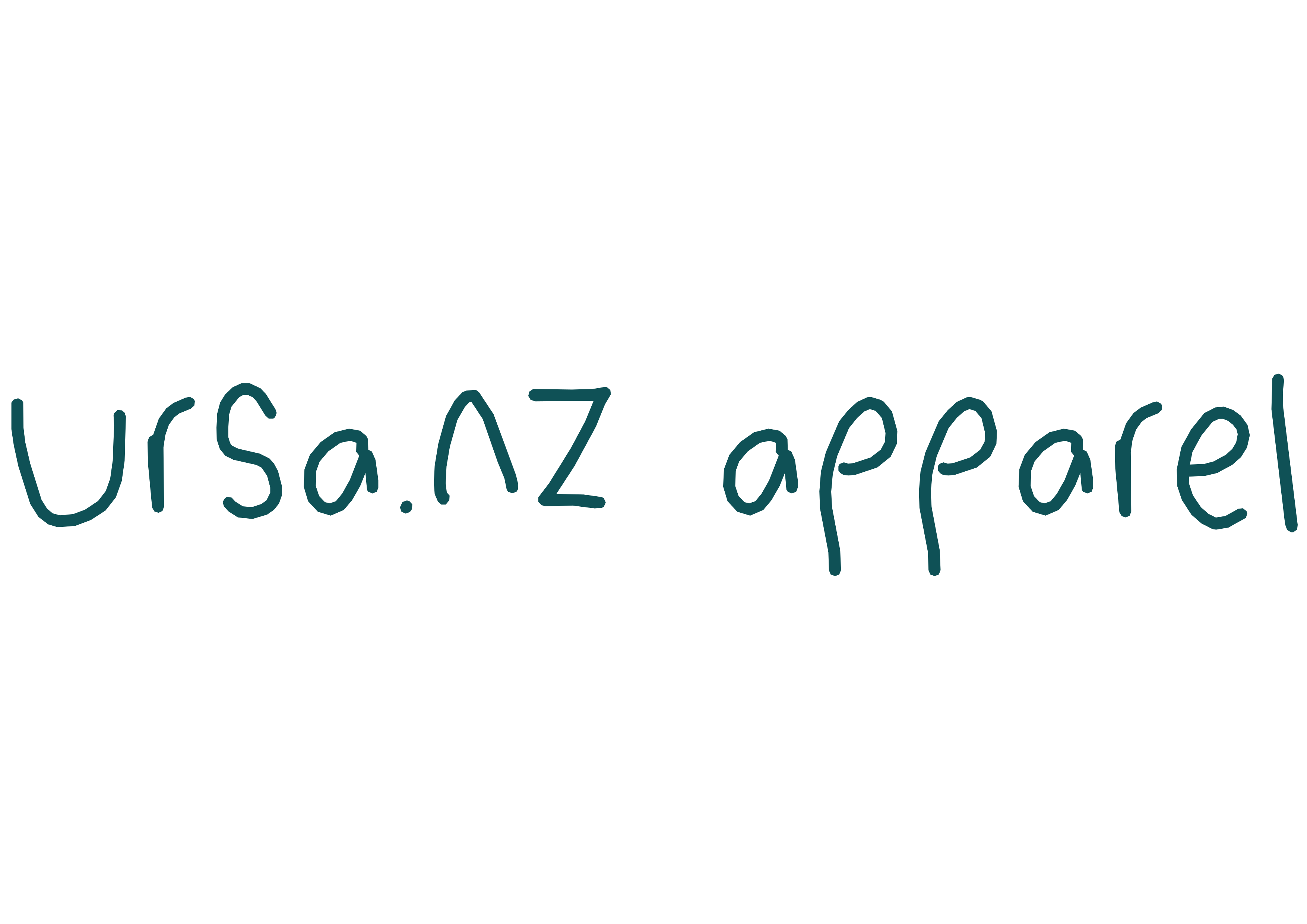 Apparel, handwritten